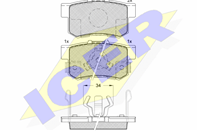Колодки тормозные дисковые задние 181718 от производителя ICER