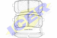 Колодки тормозные дисковые задние 181839 от производителя ICER