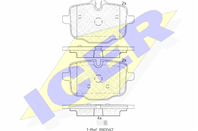 Колодки тормозные дисковые задние 182005 от компании ICER