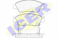 Колодки тормозные дисковые передние 180959 от фирмы ICER