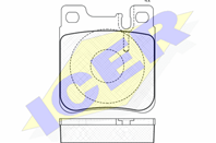 Колодки тормозные дисковые задние 180976 от производителя ICER