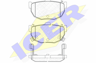 Колодки тормозные дисковые задние 181144 от фирмы ICER