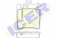 Колодки тормозные дисковые задние 181312202 от фирмы ICER