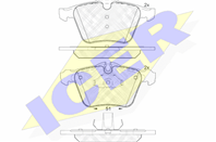 Колодки тормозные дисковые передние 181902 от фирмы ICER