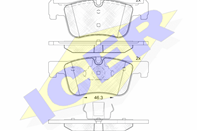 Колодки тормозные дисковые передние 182048 от производителя ICER