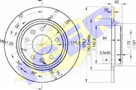 78BD3268-2_диск тормозной задний!\ Mazda 6 1.8-2.3/2.0Di 02>