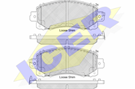 182313_колодки дисковые задние!\ Subaru Legacy/Outback 2.5/3.6 15>