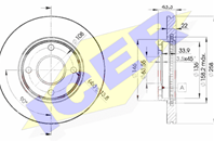 78BD5344-2_диск тормозной передний!\ Ford Focus/Fiesta all 98>