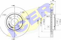 78BD3108-2_диск тормозной перед.!\ Renault Clio 0.9/1.2/1.5dci 12>