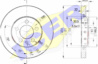 78BD5602-2_диск тормозной передний!\ Audi A2/A3,VW Golf/Bora 1.6 96>