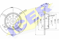 78BD5637-2_диск тормозной задний!\ Audi A3, Skoda Octavia/Superb, VW Golf/Jetta 1.2TSI-3.6 03>