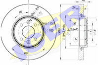 78BD7829-2_диск тормозной передний!\ Renault Clio/Megane/Laguna 1.6-2.0 96>