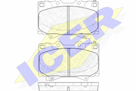 Колодки тормозные дисковые передние 181723 от фирмы ICER