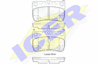 Колодки тормозные дисковые задние 182060 от производителя ICER