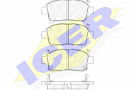 Колодки тормозные дисковые передние 181583 от фирмы ICER