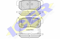 Колодки тормозные дисковые задние 181645 от производителя ICER