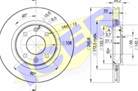 78BD4750-2_диск тормозной передний!\ Citroen C3/Xsara,Peugeot 206 1.1-2.0HDi 96>