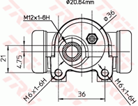 Bwf153 101-362 k202105-83033-sx [440282] !задн. торм. цил. л. peugeot 405 87&gt