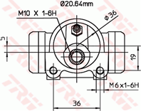 BWF254_ 101-612 K20166 [7757604] !задн. торм. цил.