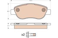 Колодки тормозные пер. FIAT Palio 09/01-01/12 торм. сист.Bosch