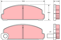 GDB734 Колодка тормозная , [TRW]