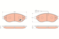 [gdb1681] trw колодки тормозные trw citroen jumper/fiat ducato/peugeot boxer r15 06  передние [gdb1...