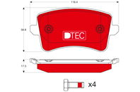 Колодки задние audi a4 (b8). a5 (8t_)  q5 (8r) gdb1765dte