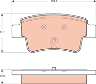 GDB1656_=1198 00=FDB1858 !колодки дисковые з. Fiat Grande Punto 1.2/1.4/1.3D/1.