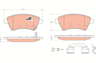 GDB1673_=1215 01 [5581079J00] !колодки дисковые п. Fiat Sedici  Suzuki SX4 1.5i