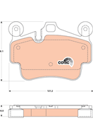 Колодки тормозные дисковые porsche: 911 (997) 04- 