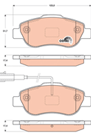 GDB1746_=1100 11 !колодки дисковые п. Fiat 500 1.4i 07&gt/Grande Punto/Idea 1.2-1