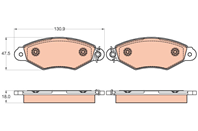 Колодки передние renault kangoo gdb2024