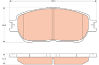 Колодки тормозные TOYOTA CAMRY (V30) 01-06 передние