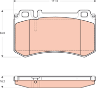 Колодки задние mercedes w221 s420cdi  s450cdi  s600 gdb1735