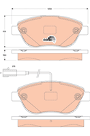 Колодки тормозные FIAT 500 10-/PUNTO 08- передние