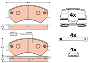 Колодки передние citroen jumper (250) gdb2072