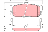 Колодки задние nissan almera n15 1/98-12/99  maxima qx (a32) gdb3181