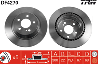 DF4270_диск тормозной задний! MB W211 2.0-5.0/4.0