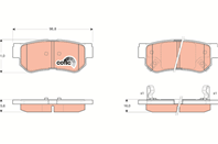 [GDB3284] TRW Колодки тормозные TRW Hyundai Getz/Matrix/Santa FE/Sonata/Tucson/Kia Sportage  задние 