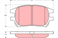 TRW GDB3379 Колодки тормозные TOYOTA LEXUS RX300 00-03 передние