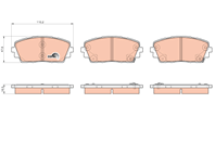 Колодки передние kia picanto (ta) 5/11- gdb3535