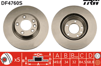 [DF4760S] TRW Диск тормозной