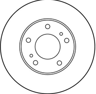 Диск тормозной передний nissan serena 93-00  vanette 96- (257мм) df3112
