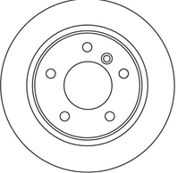 DF4213_диск тормозной задний! BMW E36 1.6-2.3 M41-M43/M52 93&gt