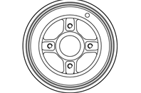 Db4214_барабан тормозной! renault megane 1.4-1.8/1.9d 95&gt