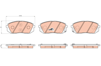 TRW GDB3530 Колодки тормозные HYUNDAI i40 11- передние