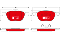 Колодки торм.пер. dtec cotec