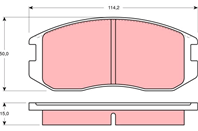 GDB1129_=357 00=FDB759=572375B !колодки дисковые п. Mitsubishi Lancer/Colt 1.3-