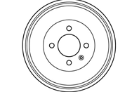 Тормозной барабан VW GOLF III