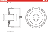 Db4340_барабан тормозной! nissan micra/note 1.0-1.6/1.5dci 03&gt